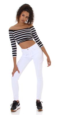 High Waist Jeans Cargo Look