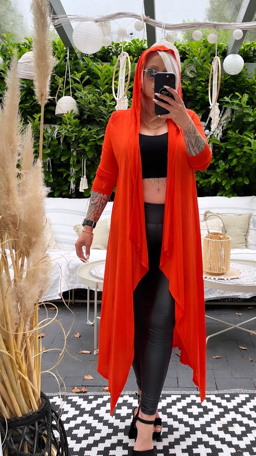Cardigan lang asymmetrisch