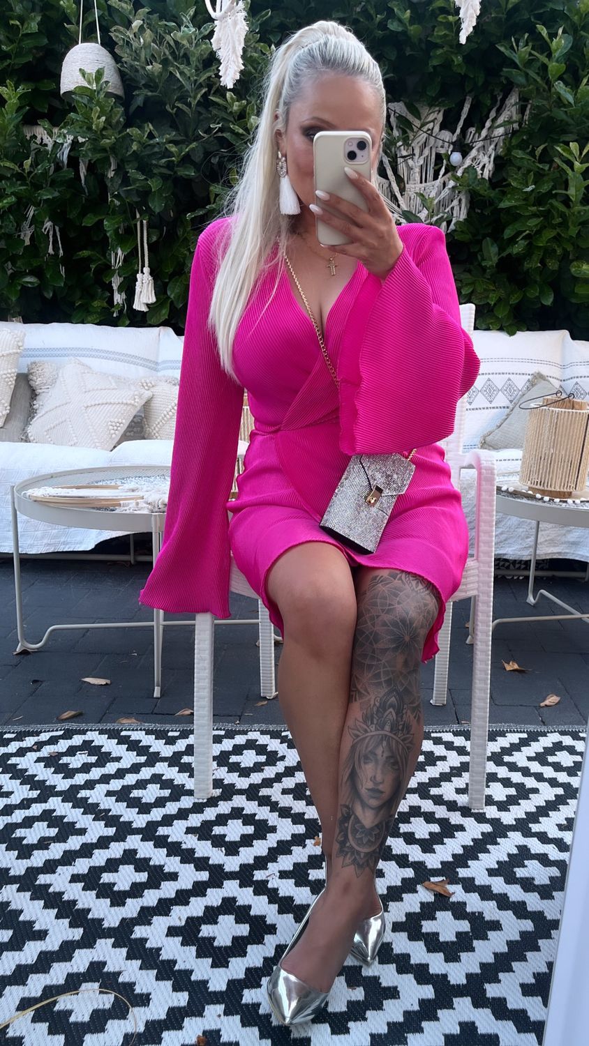 Sexy Mini Kleid Plissee Style