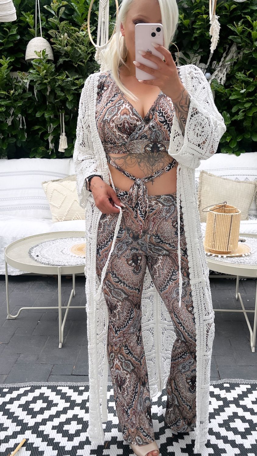 Kimono lang Häkel Optik