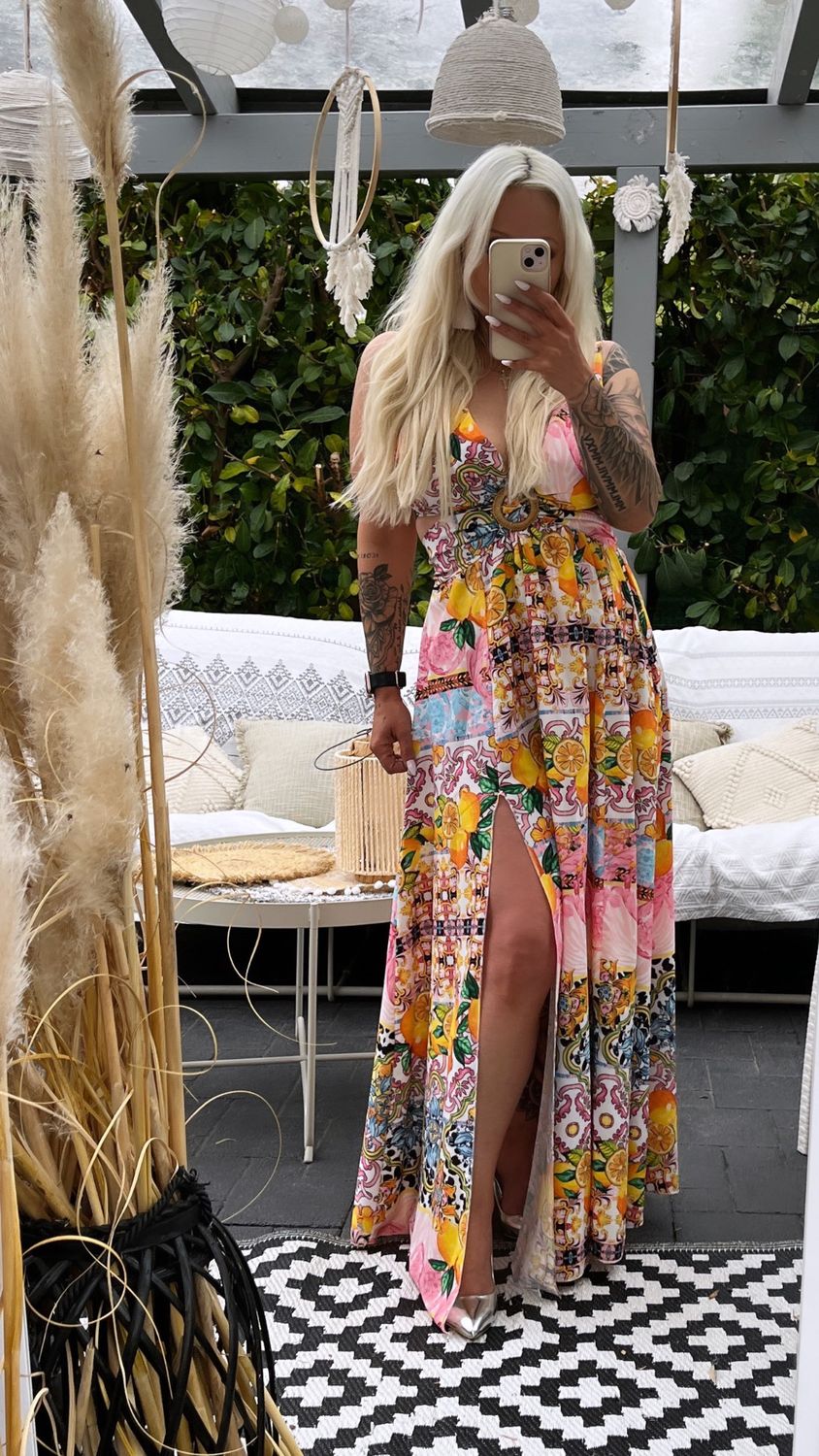 Cut Out Maxi Kleid