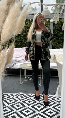 Taillierte Übergangs Jacke im Army-Look