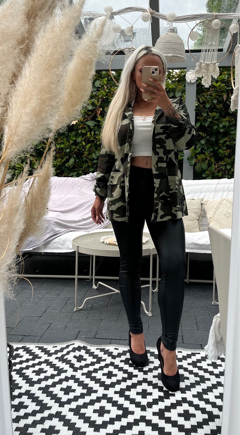Taillierte Übergangs Jacke im Army-Look