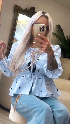 Puffärmeln Bluse