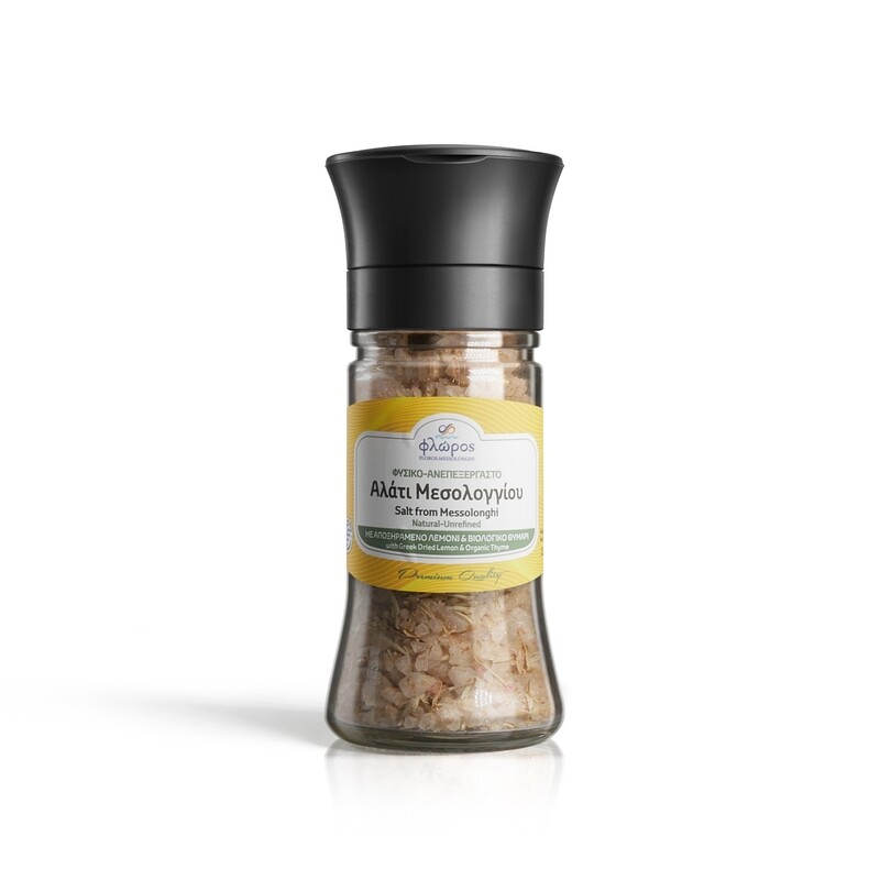 Meersalz mit getrockneter Zitrone und Bio-Thymian 100 gr.