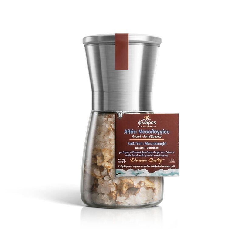 Meersalz mit wilden Königspilzen des Waldes 180 gr.