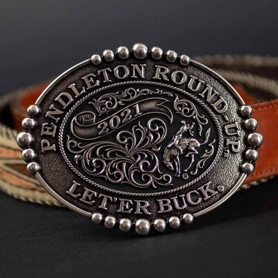 2021 Pendleton Round-Up Pewter Cast Buckle