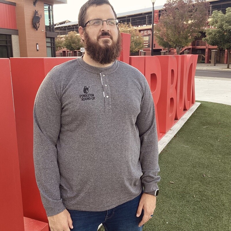 Men&#39;s Hooey Pendleton Round-Up Gray Henley