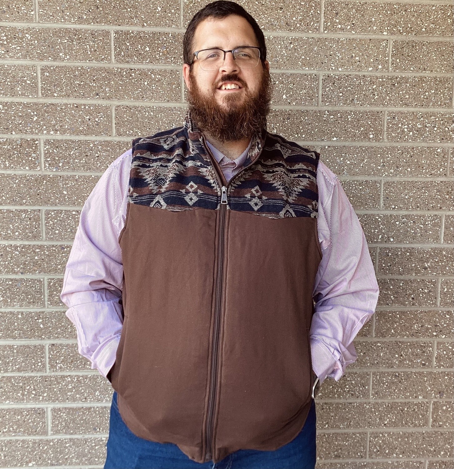 Men&#39;s MontanaCo Brown/Aztec Pendleton Round-Up Vest, size: S