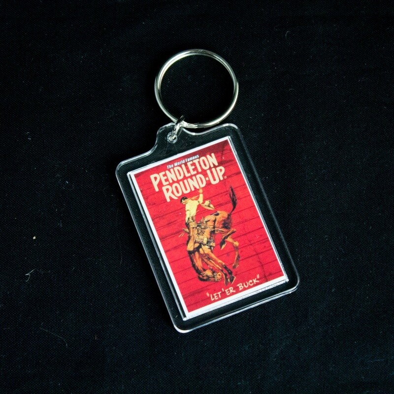 Pendleton Round-Up Barnwood Keychain