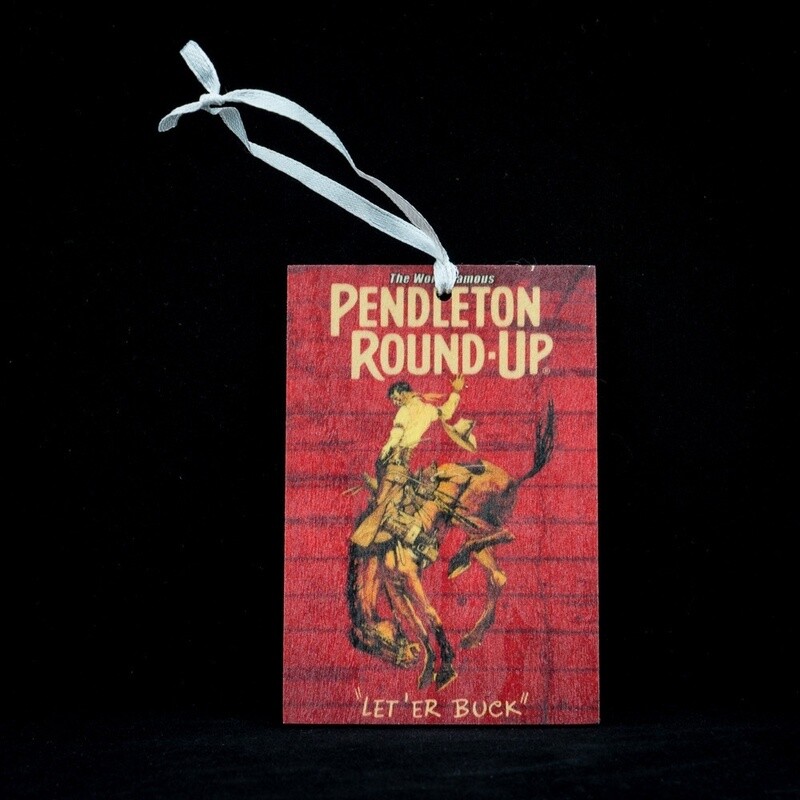 Pendleton Round-Up Wooden Gift Tag: Barnwood