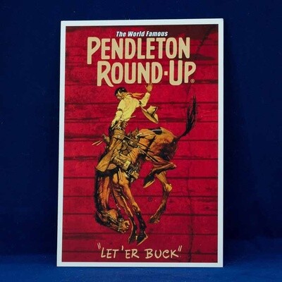 Pendleton Round-Up Barnwood Postcard
