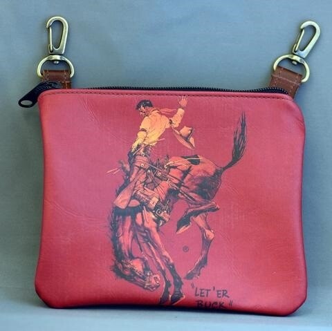 Red Pendleton Round-Up Leather Hip Pouch