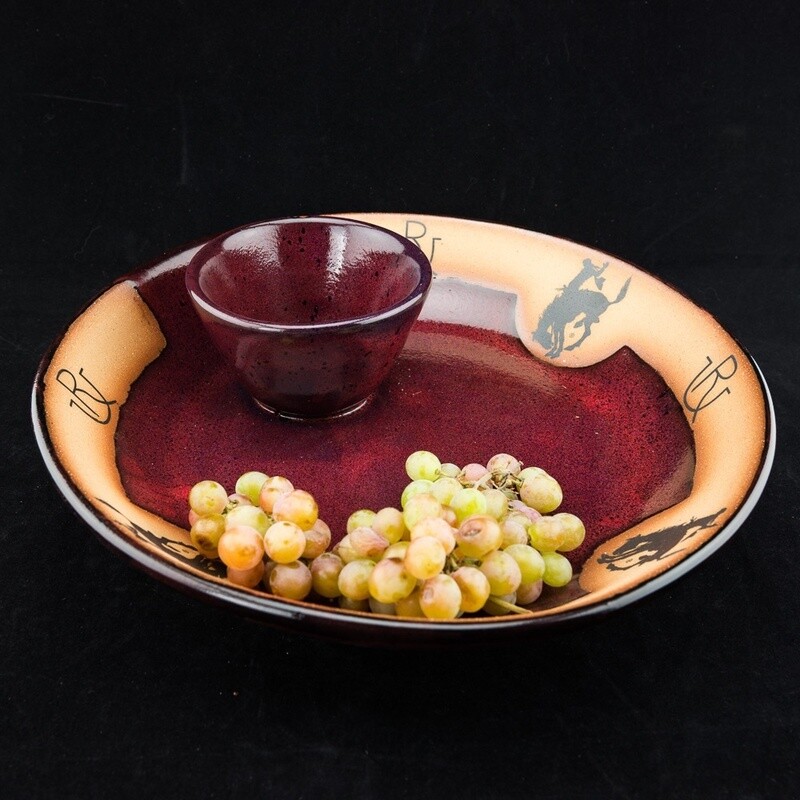 Pendleton Round-Up Pottery Chip &amp; Dip Tray