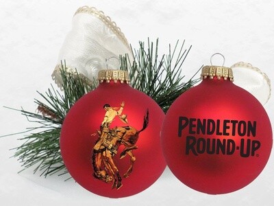 Pendleton Round-Up Red Ball Ornament