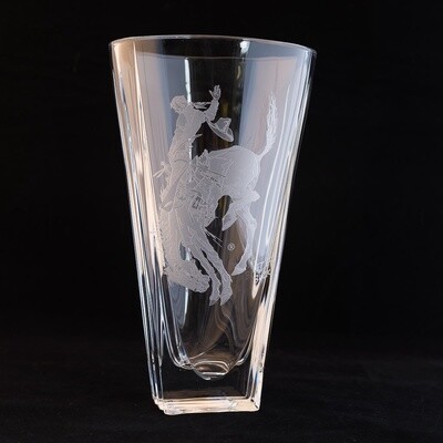 Pendleton Round-Up Crystal Vase