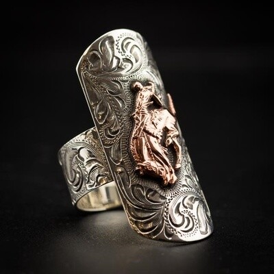 Pendleton Round-Up Vogt Copper Bucking Horse Ring