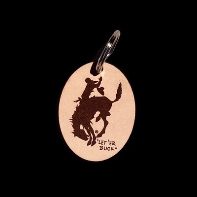 Pendleton Round-Up Leather Oval Keychain