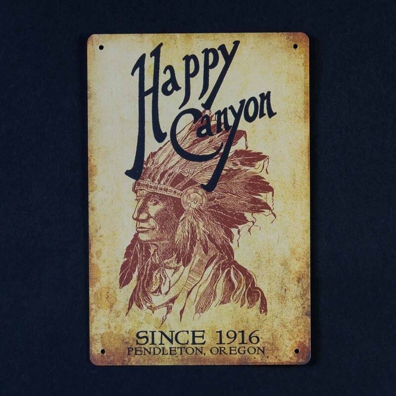 6x9 Happy Canyon Metal Sign