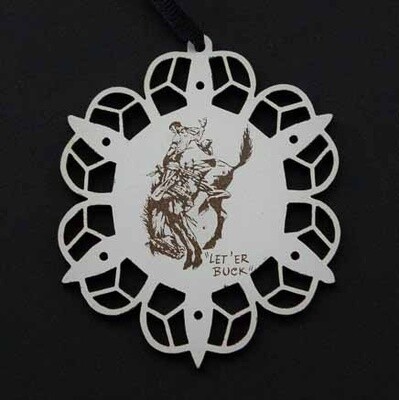 Pendleton Round-Up Wooden Snowflake Ornament