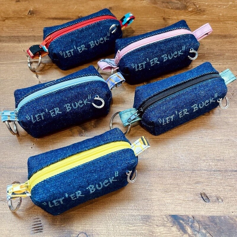 Pendleton Round-Up Denim Coin Purse Keychain