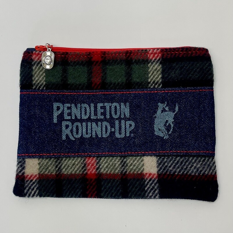 Pendleton Round-Up Wool and Denim Zipper Bag