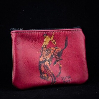 Red Pendleton Round-Up Coin Purse