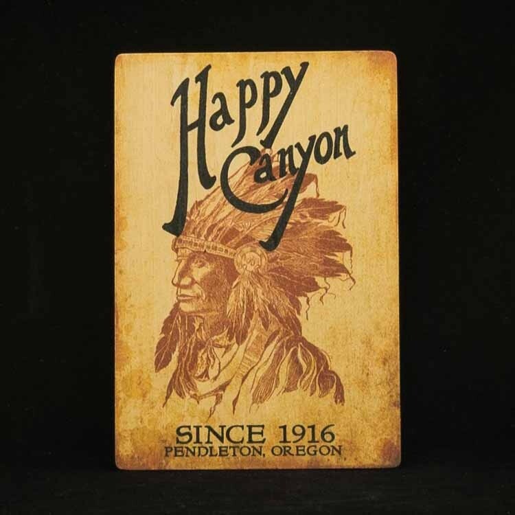 Happy Canyon Wooden Postcard