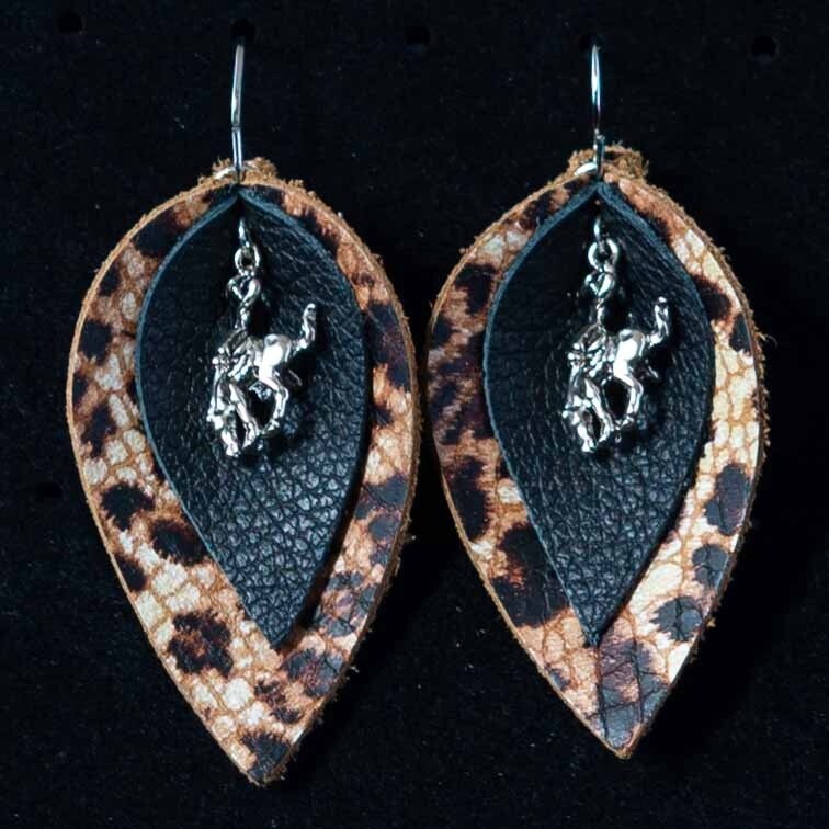 Pendleton Round-Up Leopard Teardrop Earrings