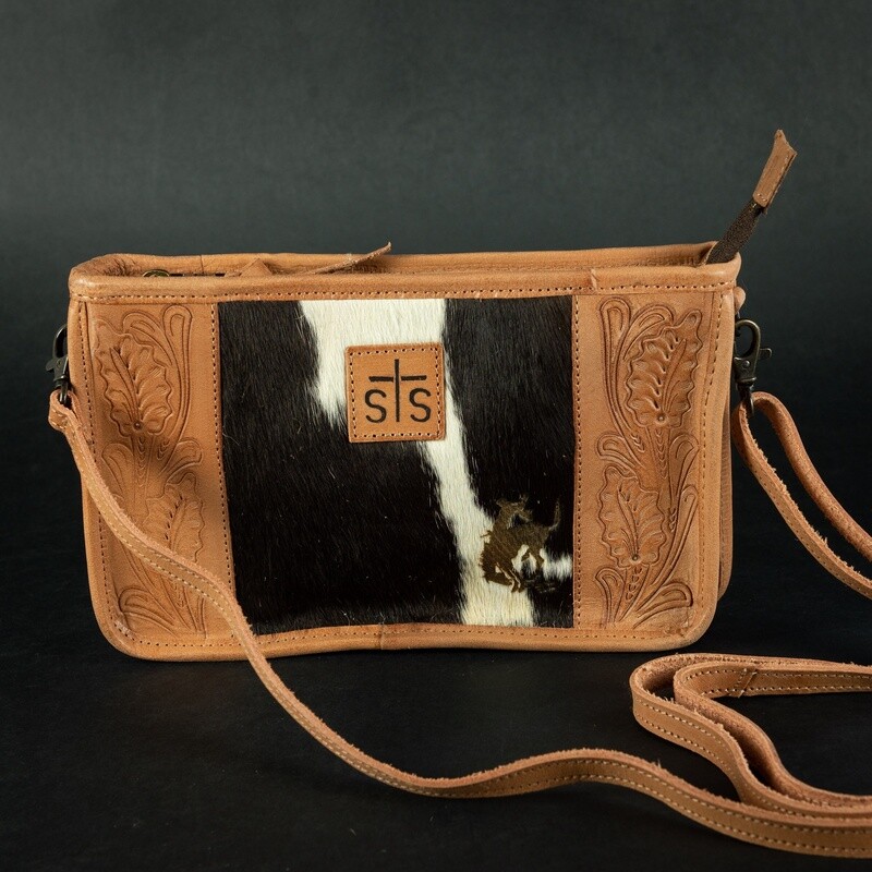 Pendleton Round-Up STS Ranchwear Yipee Kiyay Cowhide Claire Crossbody