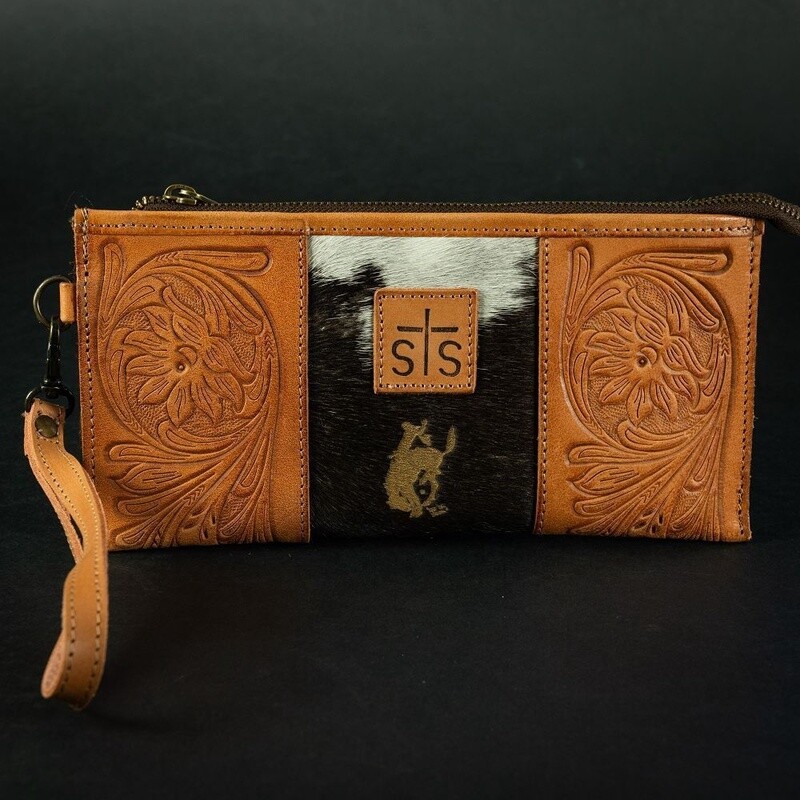 Pendleton Round-Up STS Ranchwear Yipee Kiyay Cowhide Clutch