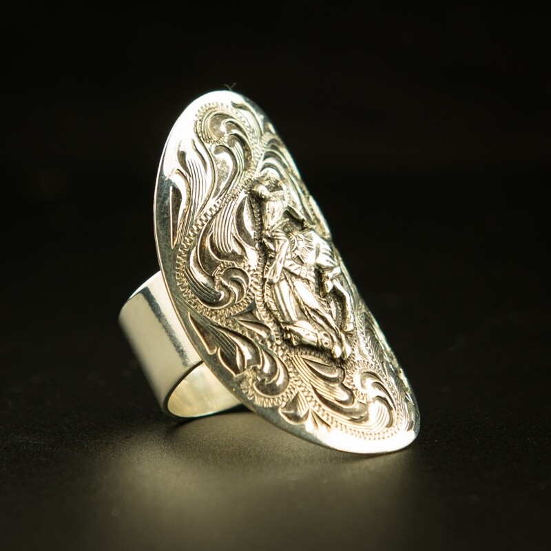 Pendleton Round-Up Vogt Silver Bucking Horse Ring
