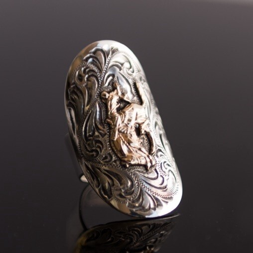 Pendleton Round-Up Vogt Gold Bucking Horse Ring