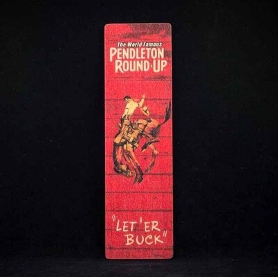 Pendleton Round-Up Wooden Bookmark