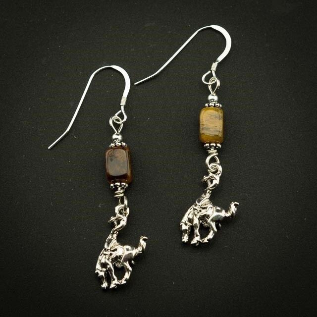 Pendleton Round-Up Tiger's Eye Earrings