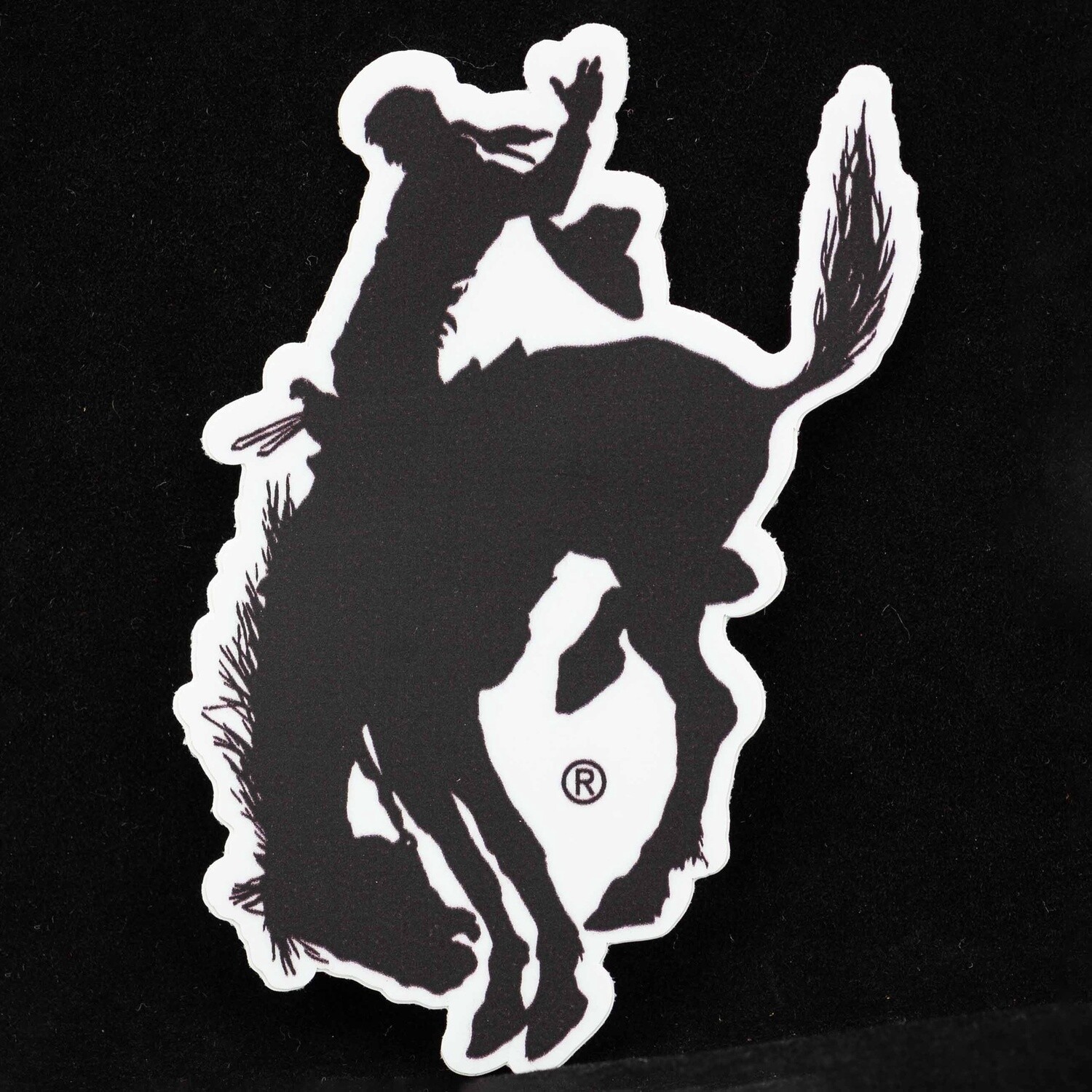 Black Pendleton Round-Up Die Cut Bucking Horse Sticker