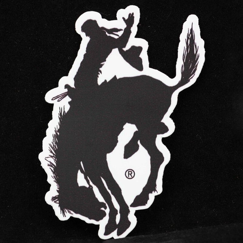 Black Pendleton Round-Up Die Cut Bucking Horse Sticker