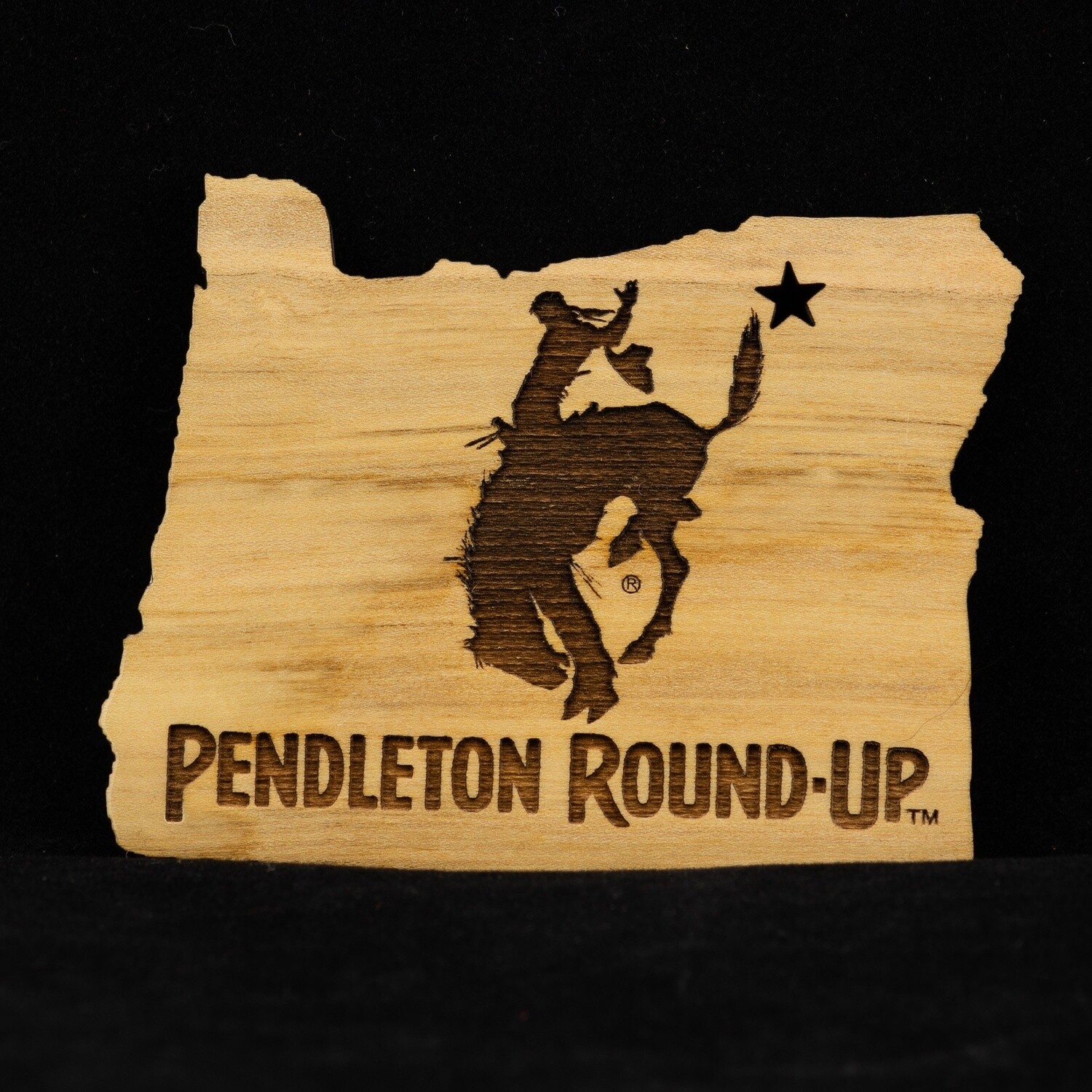 Wood Pendleton Round-Up Oregon Cut Out Magnet