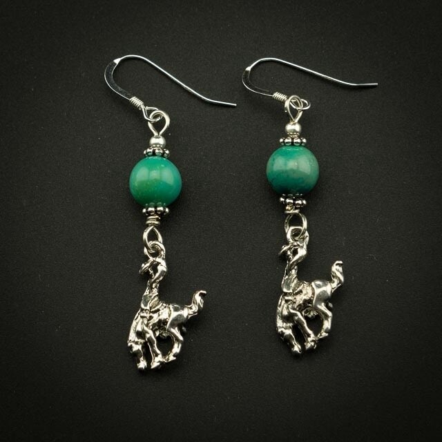 Pendleton Round-Up Turquoise Stone Earrings