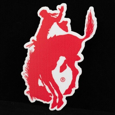 Red Pendleton Round-Up Die Cut Bucking Horse Sticker