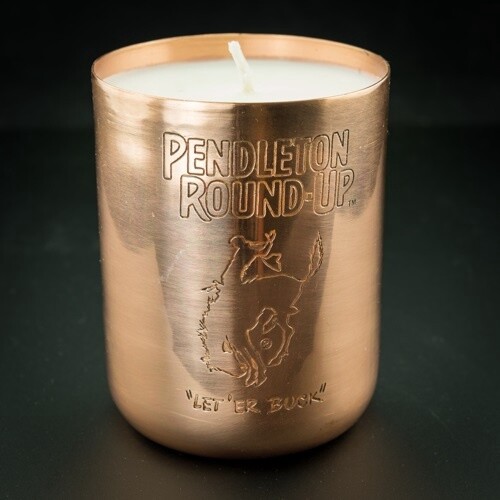 Pendleton Round-Up Wildlust Wicks Candle in Copper Jar, Fragrance: Famed Grass Arena