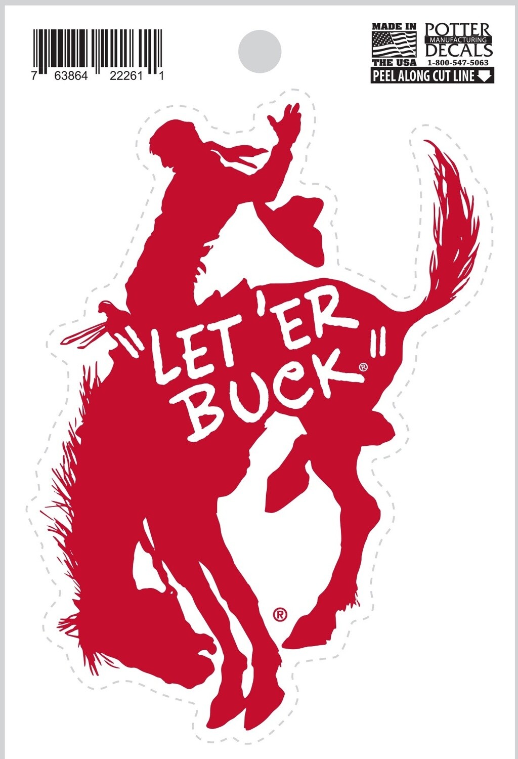 Pendleton Round-Up Bucking Horse Silhouette Decal
