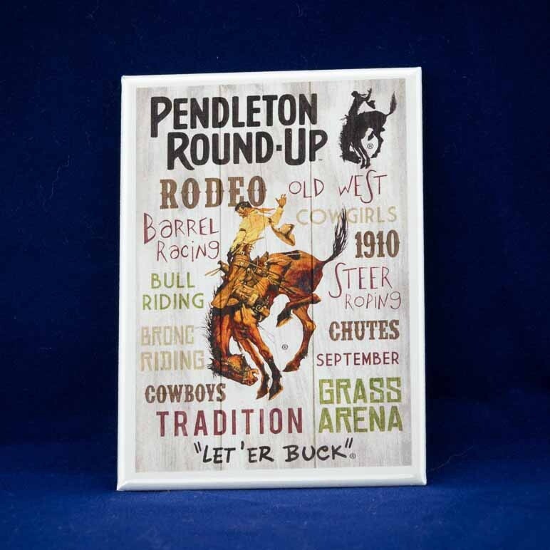 Pendleton Round-Up Typography Magnet