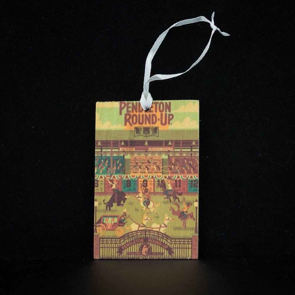 Pendleton Round-Up Wooden Gift Tag: Geometric