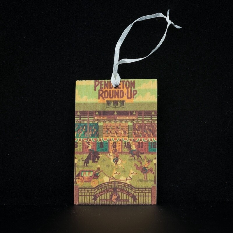 Pendleton Round-Up Wooden Gift Tag: Geometric