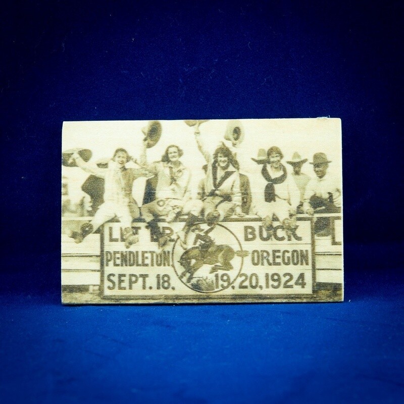 Pendleton Round-Up Wooden Four Cowgirls Magnet