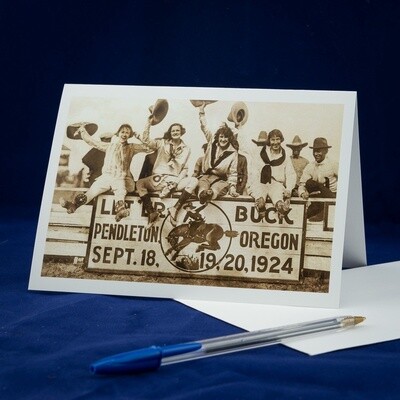 Single Pendleton Round-Up Single Four Cowgirls Greeting Card
