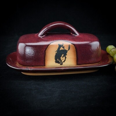 Pendleton Round-Up Pottery Butter Dish