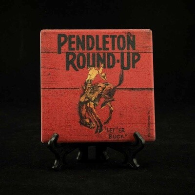 Pendleton Round-Up Stone Coaster w/ Easel