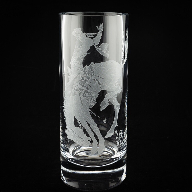 Pendleton Round-Up Crystal Cylinder Vase